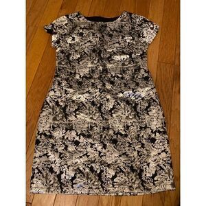 Xhilaration women's metallic cap sleeve zipped back lined short dress size small
